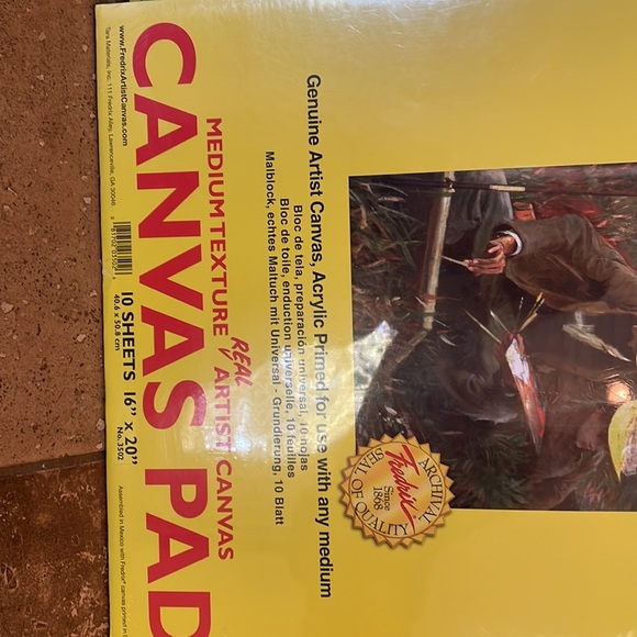 Fredric canvas pad 16x20” 10sheets,  Acrylic primed - Picture 2 of 3